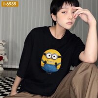 Áo Thun Nam Nữ In Hình Minion Vàng Niềng Răng Áo cổ tròn cotton mềm AP
