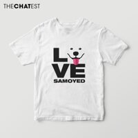 Áo Thun Nam Nữ Ngắn Tay In Hình Chó Samoyed - DS02
