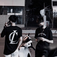 Áo thun nam nữ phong cách boy phố in nhũ kim tuyến