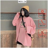Áo thun nam nữ POXFFEE cổ tròn unisex nhiều màu, ao thun nữ dài tay form rộng ulzzang