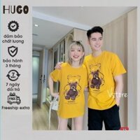 Áo thun nam nữ tay lỡ cổ tròn, Áo Phông Giá Rẻ HUGO official KV25