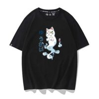 Áo Thun Nam Nữ Tay Ngắn Ma Mèo - Unisex - Chất Cotton - Mã AT009