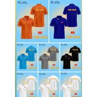 Áo thun nam nữ thể thao in logo nhiều màu vải cá sấu cao cấp thoáng mát - hình thật