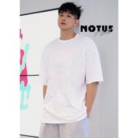 ÁO THUN NAM NỮ TRƠN MÀU TRẮNG-COTTON 2 CHIỀU 250gsm-FORM RỘNG TAY LỠ