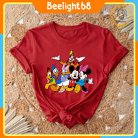 Áo thun nam nữ Unisex 100% cotton Disney Mickey Mouse Minnie Donald Duck Daisy