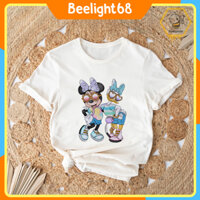 Áo thun nam nữ Unisex 100% cotton Disney Mickey Mouse Minnie Donald Duck Daisy