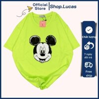 Áo thun nam nữ unisex áo phông vải cotton thoáng mát cổ tròn in hình hoạt hình đầu chuộc mickey 2 - shop.lucas