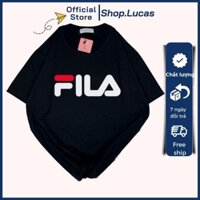 Áo thun nam nữ unisex áo phông vải cotton thoáng mát cổ tròn in chữ Fila - shop.lucas
