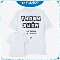 Áo Thun Nam Nữ Unisex Thiết Kế Chữ Quận Thanh Xuân - Hà Nội, Áo Phông Form Rộng Oversize Premium 100% Cotton 250GSM