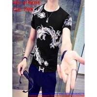 Áo thun nam ôm body in hình rồng mạnh mẽ ATHQ18