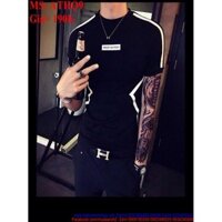 Áo thun nam ôm body ngắn tay sọc 2 bên phong cách ATHQ9
