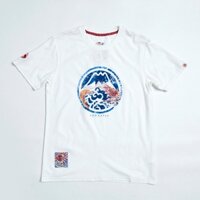 Áo thun nam phong cách Nhật Bản EDWIN Edo Katsu cổ tròn in đơn giản tay ngắn dáng rộng