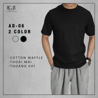 Áo thun nam phông trơn len dệt kim mỏng form rộng thoáng khi mềm mịn AD06