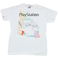 Áo thun nam Playstation - Bản gốc Playstation 1 Stats & Psone Console Pic