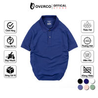 Áo Thun Nam POLO BASIC OVERCO Chất Vải Mềm Mịn, Năng Động, Tinh Tế, Thời Trang - Trắng,S 45-55KG