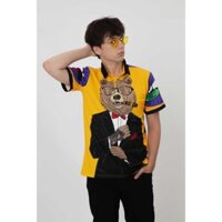 Áo thun nam Polo cổ bẻ họa tiết gấu GYPSY Bear chất Poly thoáng mát, co dản - Cao Cấp DENIM [Hàng Bao Đẹp]