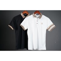 Áo thun nam polo cổ bẻ thêu logo G ở ngực kết hợp họa tiết thêu chữ ở cổc và cánh tay sang trọng HÓT 2025 (ẢNH THẬT)