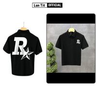 Áo Thun Nam Polo Mùa Hè In Chữ R+Ngôi Sao. Áo Thun Nam Ngắn Tay Cổ Tròn, Co Giãn Tốt