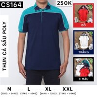 Áo thun nam polo phối sọc cao cấp