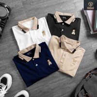 Áo thun nam polo thêu gấu basic cổ bẻ cao cấp vải cá sấu cotton dày dặn thoáng mát trẻ trung năng động (POLO- GẤU)