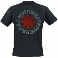 Áo thun nam Red Hot Chili Peppers Stencil Asterisk Chính thức được cấp phép màu đen nam Tee