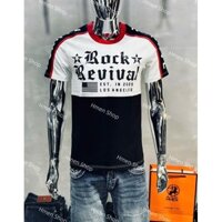 Áo Thun Nam Rock Revival Cổ Tròn Màu Trắng Đen_RR205