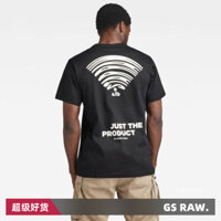 Áo thun nam siêu ngầu G-STAR in WIFI lớn ở mặt sau, cotton nguyên chất tay ngắn dáng rộng, sản phẩm mới mùa hè