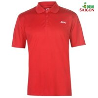 Áo thun nam Slazenger Golf Solid Polo hàng hiệu đến từ Anh, ngắn tay, kiểu dáng thể thao, vải Polyester (màu Red)