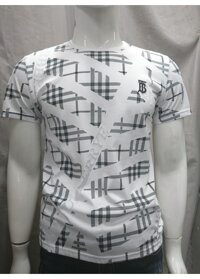 Áo thun nam sọc caro - Trắng - 2XL