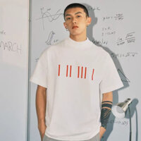 Áo thun nam sọc in hình rãnh mùa hè mới đơn giản và đa năng Áo thun Cotton ngắn tay giải trí