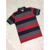 ÁO THUN NAM SỌC NGANG CÓ TÚI CHO NGƯỜI TRUNG NIÊN CHẤT VẢI ĐẸP