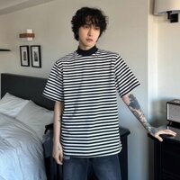 Áo thun nam sọc ngang MS2 cổ cao thu đông - Kas