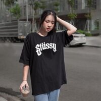 Áo thun nam STUSSY đứng form 2 chiều áo thun đen trơn STUSSY chất chơi xu hướng tee Stussy STU008
