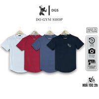 Áo thun nam tập gym vạt bầu DO GYM SHOP logo thêu, thun lạnh 4 chiều thoáng mát