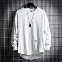 Áo Thun Nam Tay Dài Unisex Form Rộng - Chất Cotton Mềm Mát SP4 - Xám,XL 65-75KG