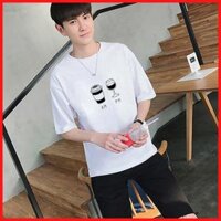 Áo Thun Nam Tay Lỡ Unisex In Hình 2 Ly Nước Rẻ Bền Đẹp ATN4747 - J.A Shop - Hồng Tôm,Unisex - 73Kg