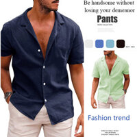 Áo thun nam tay ngắn cỡ lớn Áo sơ mi Henley thường ngày