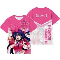 Áo thun nam tay ngắn cỡ lớn thời trang dành cho nữ Bông tai Kẹp quần áo trẻ em Quần áo hàng đầu Anime Oshi No Ko ✷ ❈ In quần áo đường phố