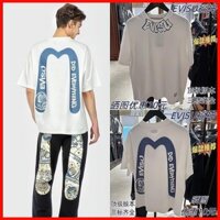 ♞Áo thun nam tay ngắn dáng rộng có Logo cổ Evisu Áo thun 100%