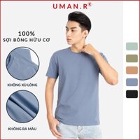 Áo thun nam tay ngắn UMAN.R TS201 100% cotton hữu cơ không xù lông không ra màu