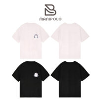 Áo thun nam tròn Moncler thêu logo vải cotton cao cấp