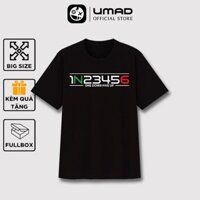 Áo thun nam UMAD racing boy 1N23456 phản quang cổ tròn tay ngắn màu đen có big size 100kg mẫu Biker xe độ, xe đua rcbS-5