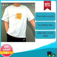 Áo Thun Nam UNISEX Tay Lỡ Form Rộng FULL SIZE Trắng AD02 Đôi Dép (44-70KG) 2020