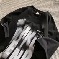 Áo Thun Nam Xu Hướng Mùa Hè 2024 Chất Lượng Cao Cho Các Cặp Vợ Chồng Vòng Cổ Chữ In Tay áo Ngắn Cho Phụ Nữ