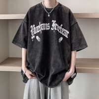 Áo Thun Nam Xu Hướng Mùa Hè 2024 Chất Lượng Cao Vòng Cổ Chữ In Ngắn Tay áo