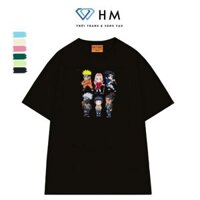Áo Thun Naruto Làng Lá Unisex Local Brand 7 Màu Vải Cotton Mềm Mịn Thoáng Mát