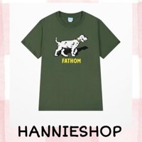 Áo Thun Nelly Màu Xanh Hình Chó Đốm Form Unisex Chất Cotton