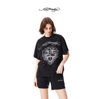 Áo thun ngắn tay 100% Cotton Ed Hardy mùa hè phong cách mới cho bé trai Mỹ