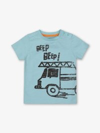 áo thun ngắn tay bé trai in chữ beep beep