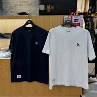 Áo thun ngắn tay cổ tròn dành cho cặp đôi mùa hè NY chữ nhỏ in nhãn nửa tay thông thường